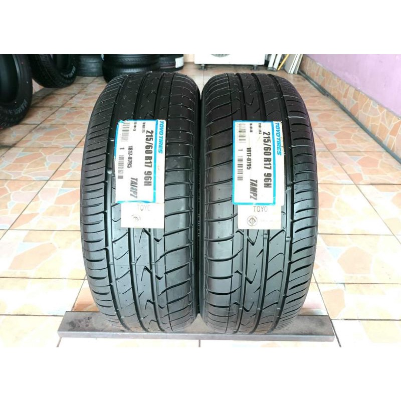 ยางใหม่ค้างปี Toyo Tranpath MPZ(Japan) 215/60R17 ผลิตปี 2019 พร้อมจุ๊บลมแปซิฟิก 2 ตัวจัดส่งฟรีมีบริก