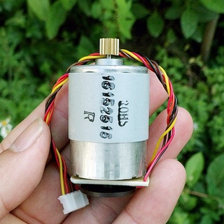 DC 12 V -24 V 0.1A 10800RPM Micro Mini 385 Carbon Brush Motor with 14 Teeth 0.5M Copper Gear with Speed Feedback Brand N