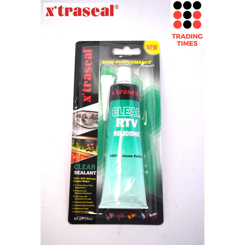 กาวซิลิโคนอเนกประสงค์ XTraseal ซิลิโคนใส สีใส แบบหลอดบีบ สำหรับอุดรอยรั่ว ป้องกันการรั่วซึม  ติดกระจ