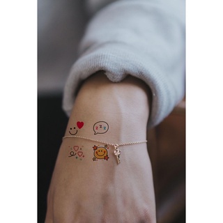 สติกเกอร์ แทททู รอยสัก นำเข้า ลายเล็ก  2 แผ่น 19 ** tattoo sticker กันน้ำ