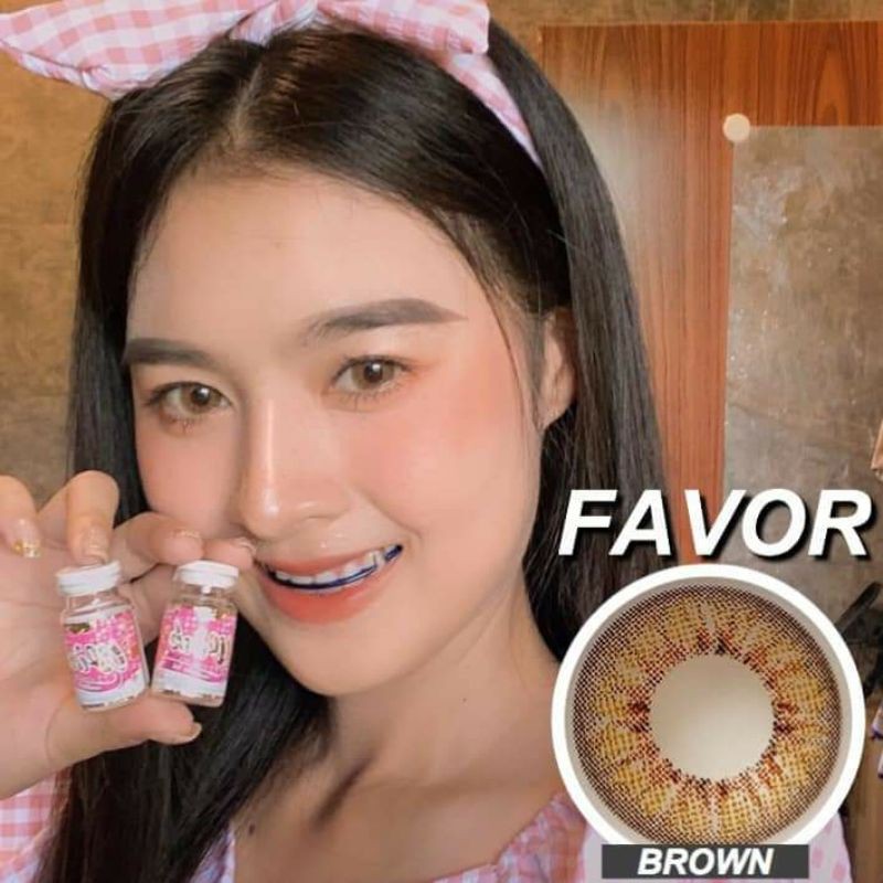 คอนแทคเลนส์ ลาย FAVOR Brown