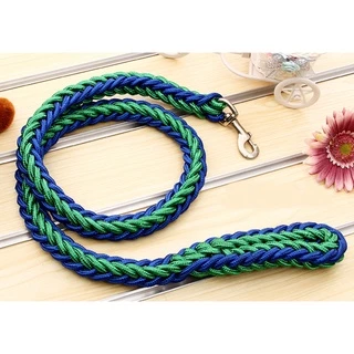 PP-054-2 | สายจูงสัตว์เลี้ยง เชือกถักไนลอน สำหรับสุนัขและแมว พันธุ์เล็ก-ใหญ่ 💜🖤 พร้อมส่ง