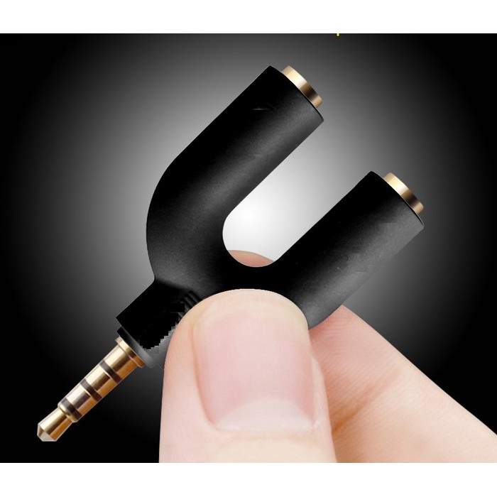 U Shape Splitter Jack 3.5 มม.หูฟังไมค์สําหรับสมาร์ทโฟน Smule VC Skype