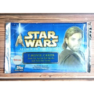 (Sealed Pack) ซองสุ่มการ์ด สตาร์วอร์ STAR WARS : ATTACK OF THE CLONES MOVIE CARDS