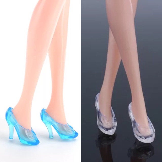 พร้อมส่ง รองเท้าแก้ว บาร์บี้ (ทำจากยาง) รองเท้าบาร์บี้ Barbie shoes
