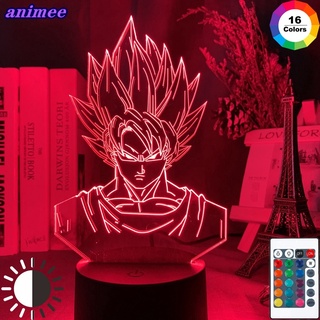 Goku โคมไฟกลางคืน Led รูปดราก้อนบอล 3d หลากสีสัน สําหรับตกแต่งห้องนอนเด็ก