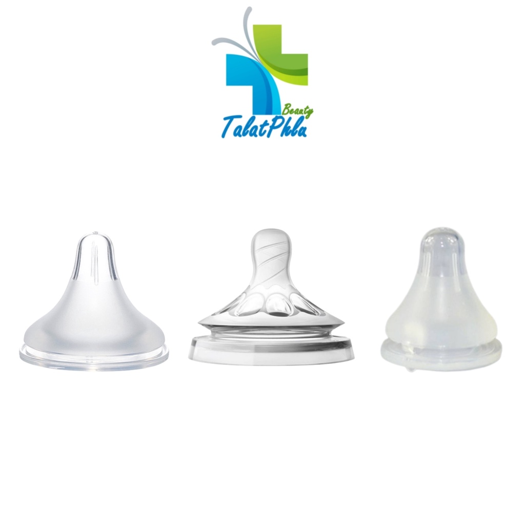 จุกนม จุกนมคอกว้าง จุกนมคอแคบ [มีเกลียว/ไม่มีเกลียว] [มี 5 ไซส์ให้เลือก] [SS/S/M/L/LL] [1 ชิ้น]