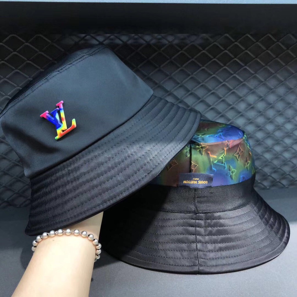 louis vuitton rainbow bucket hat