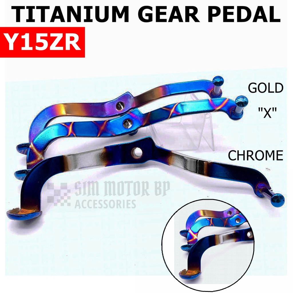 Y15ZR V1 V2 ดัดแปลงคันเกียร์เกียร์เหยียบ TITANIUM BLACK + ฟรี RIM STICKER