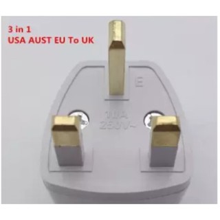 Di shop หัวแปลง ขาปลั๊ก Universal EU US AU to UK AC Power Socket Plug Travel Charger Adapter Converter