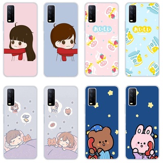 เคสซิลิโคนใส ลายการ์ตูนน่ารัก กันกระแทก สําหรับ Vivo y20 Vivo y12s y20s y20 y21i Vivo y12 Vivo y12i y11 2021