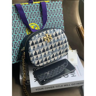 Tory burch kira chevron tweed small camera bag กระเป๋าสะพายข้าง พร้อมส่ง