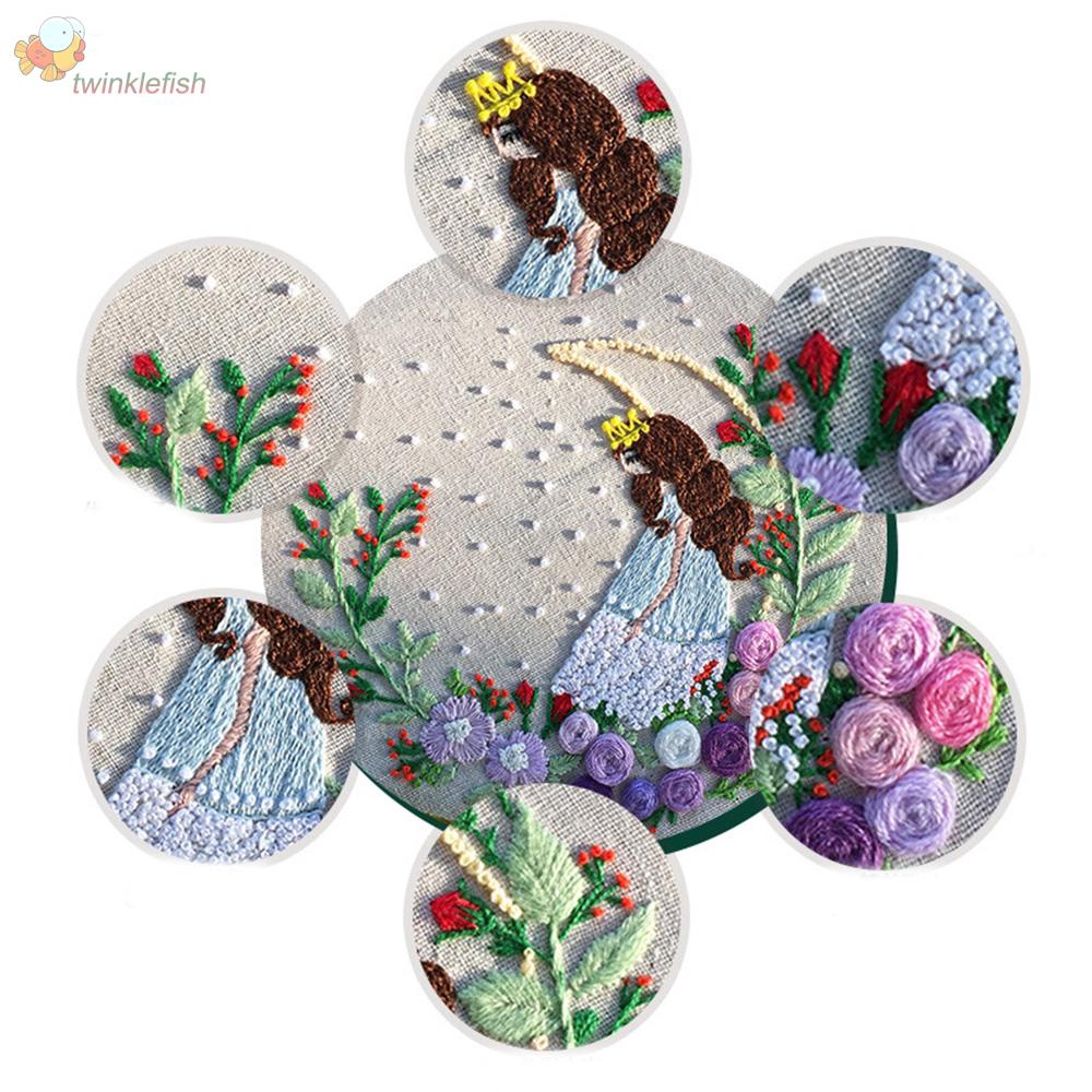 Embroidery Kit Needlework Kit Handmade 3D Embroidery Crafts Embroidered ...