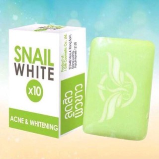 สบู่ SNAIL WHITE X10 ACNE WHITENING สีเขียว (ลดสิวผิวขาว)