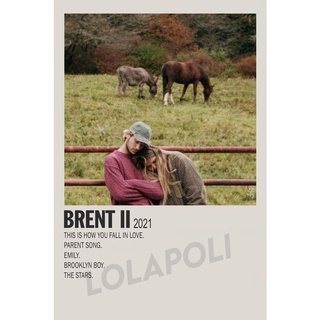 โปสเตอร์ มันวาว พิมพ์ด้านเดียว ขนาด A5 14.8 ซม. x 21 ซม. รูปปกอัลบั้ม Brent II by Jeremy Zucker