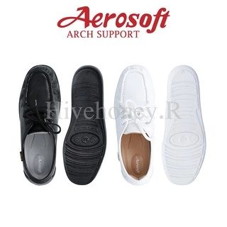 ☁️NW9092☁️ รองเท้าพยาบาล รองเท้าคัชชู เพื่อสุขภาพ aerosoft arch support(แอโร่ซอฟ)