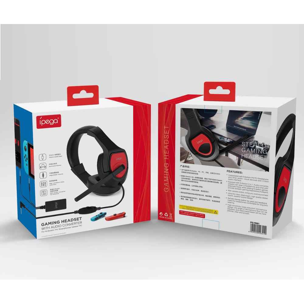 IPega PG-R001 & R005 Gaming Headphone สําหรับ N-Switch, N-Switch-Lite, P4, PC, Xboxone series, โทรศั