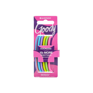 Goody ยางรัดผม 05003 Ouchless,4mm Large Elastics Bright - คละสี (6 ชิ้น )