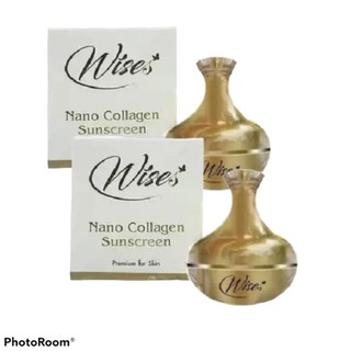 (2 ชิ้น) Wises Nano collagen sunscreen SPF50PA+++ กันแดดไวท์ นาโน 12g