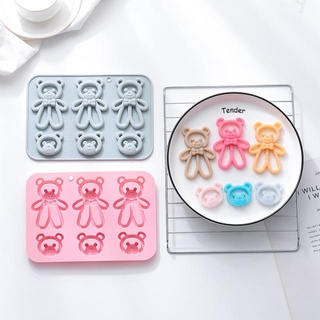 แม่พิมพ์ ซิลิโคน รูปหมีลายเส้น (คละสี) Bear Silicone Molds