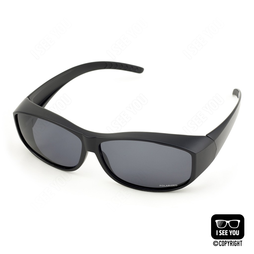 แว่นครอบกันแดดแบบสวมทับแว่นสายตา CU2 Fit Over Polarized 021 Black-Gray