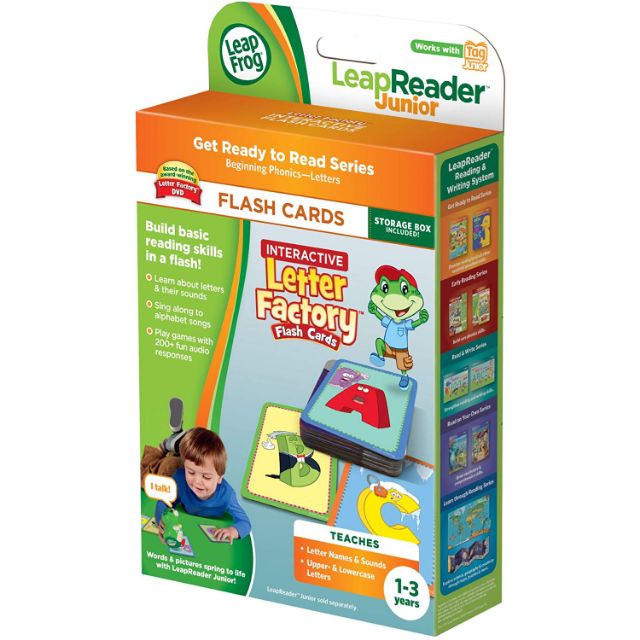 LeapFrog LeapReader Junior Interactive Letter Factory Flash Cards ...