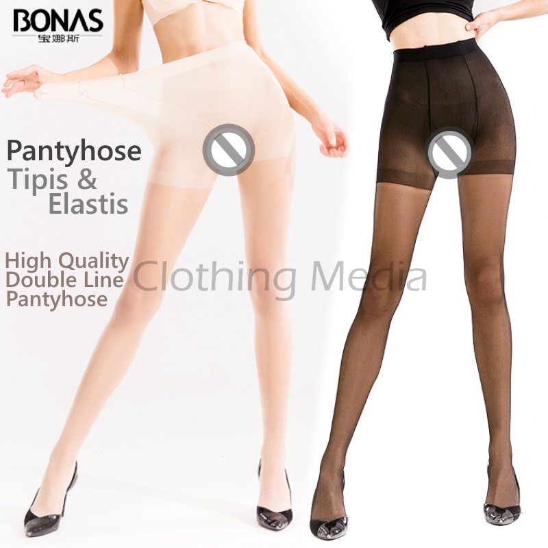 Pantyhose Bonas Double Line 15D ถุงน่องถุงน่องบางโปร่งใส