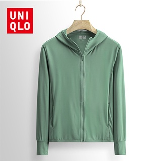 Uniqlo เสื้อแจ็กเก็ต ผ้ายืด ป้องกันแดด คุณภาพสูง สําหรับผู้หญิง