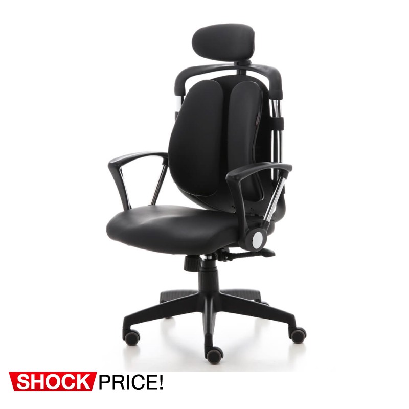 Ergotrend เก้าอี้เพื่อสุขภาพ เออร์โกเทรน รุ่น ดูอัล 01 Dual-01BPP สีดำ