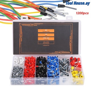 1200Pcs Wire Ferrules Crimping Cold Pressed Terminal Electrical Industrial Accessories