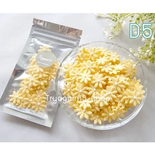 ดอกเดซี่ น้ำตาลแต่งหน้าเค้ก น้ำตาลตกแต่งขนม น้ำตาลกินได้ น้ำตาลกัมเพส ขนาด 1.8x1.8 cm