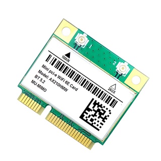 อะแดปเตอร์การ์ดไวไฟไร้สาย 6E AX210HMW Mini PCI-E AX210 802.11Ax/Ac 2.4G/5G BT5.2 สําหรับเล่นเกม แล็ปท็อป