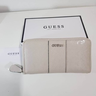 (แท้) Guess leather wallet กระเป๋าสตางค์ใบยาวรุ่นซิปรอบ