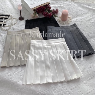 ราคา(พร้อมส่งมีสีใหม่) KINDARARE “SASSY SKIRT” กระโปรงเอวสูงจีบรอบ (มีกางเกงซับใน)
