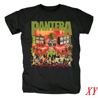 เสื้อยืดแขนสั้น ผ้าฝ้ายแท้ พิมพ์ลายวงร็อคฮาร์ดเมทัล Xy Pantera สําหรับผู้ชาย