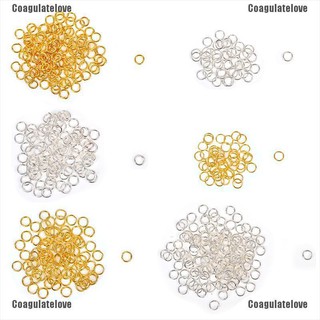 Coagulatelove. แหวนเชื่อมต่อลูกปัด 3/4/6 มม. สีทอง สีเงิน สําหรับทําเครื่องประดับ Diy