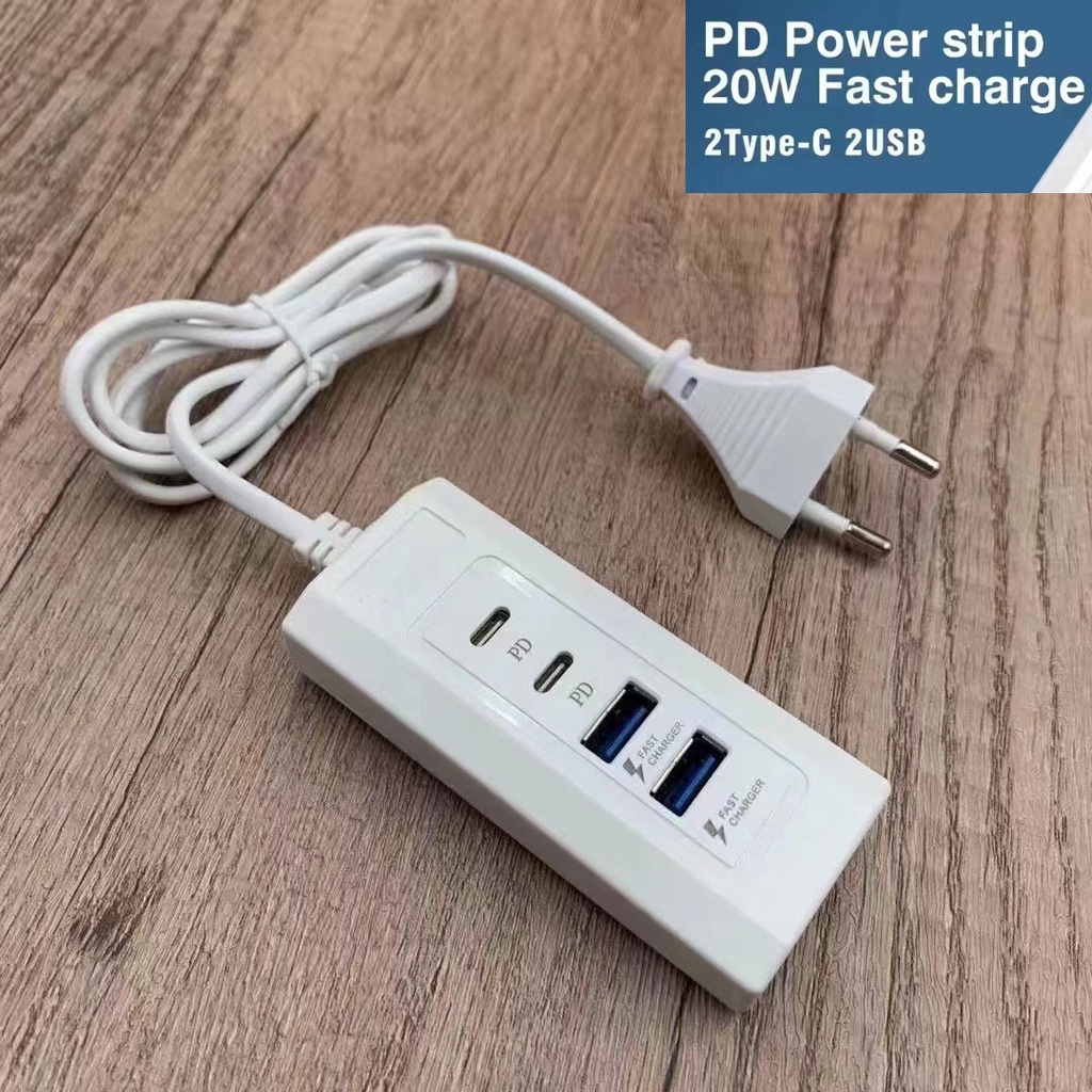 4Ports Multifunction USB Charger Quick Charging Smart Plug Power Strip