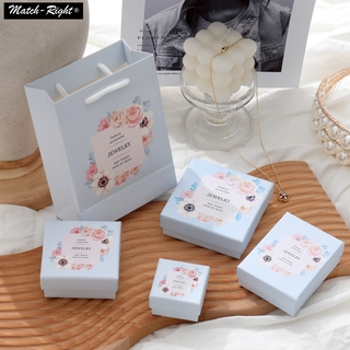 Gargen Flower Jewelry Box with Sponge High Quality Gift Bag Paper card Box Necklace Earring Storage