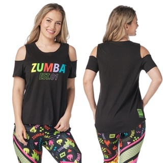 Zumba EST. 01 Cold Shoulder Top (เสื้อออกกำลังกายซุมบ้า)