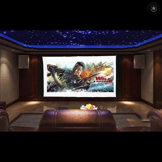 โปรเจคเตอร์ G &amp; M H 120 120   Portable Projector Screen HD 16 : 9 สีขาว