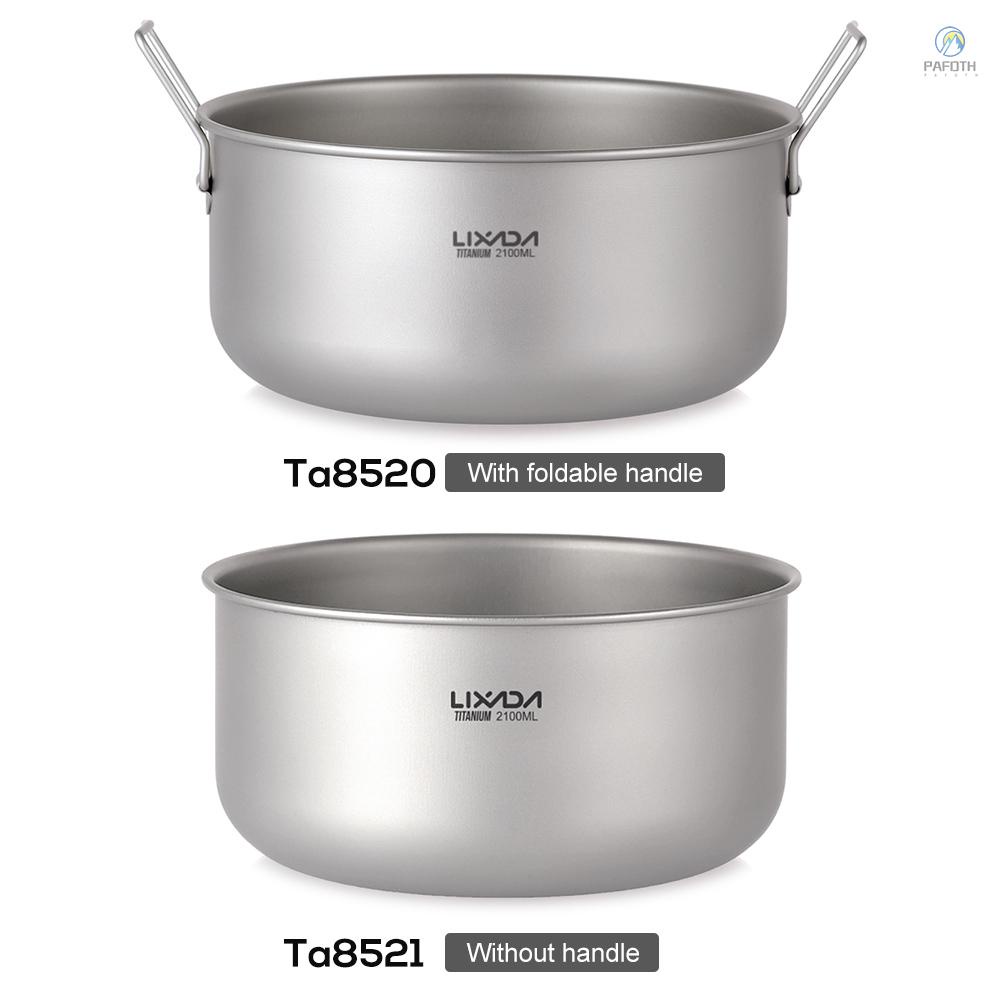 [pathfinder] Lixada 2100ml Titanium Stockpot Soup Pot Saucepan Home Kitchen Outdoor Camping Backpacking #4