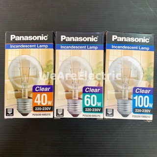 หลอดใส้ ขั้วเกลียว E27 Panasonic 40w,60w,100w