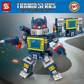 🚚🆓ส่งฟรีEMSไม่ต้องใช้โค้ด SY6487 Transformers Sonic Mecha Model Transformed Steel 2in1 (เลโก้จีน ทรานส์ฟอร์เมอร์ส)