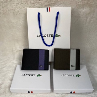 LACOSTE SHORT WALLET กระเป๋าสตางค์แบบพับ2ตอน