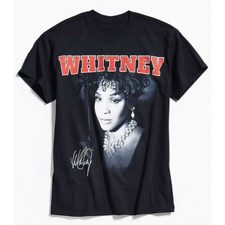 เสื้อยืดอินเทรนด์ผู้ชายอินเทรนด์ผู้หญิงเสื้อยืดคอก ลมแขนสั้นลาย whitney Houston whitneyS-3XL