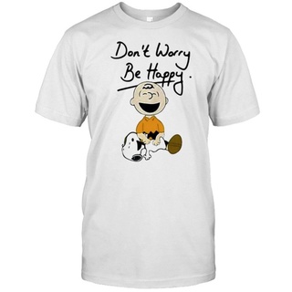 [S-5XL]Gildan เสื้อยืด พิมพ์ลาย Dont Happy Be Happy Snoopy สําหรับทุกเพศ