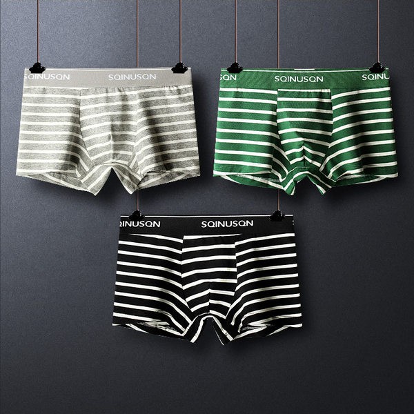 กางเกงในชาย SPORT SQINUSQN ของแท้ 100% บ๊อกเซอร์ Boxer สีและแบบตามภาพ ยืดได้ ใส่สบาย (แบบ SQINUSQN- ลายขวาง )