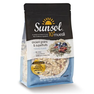 Sunsol Ancient Grains and Superfruits 500g  ซันโซลธัญพืชและซุปเปอร์ฟรุตโบราณ 500 กรัม