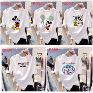 พร้อมส่ง ‼️ เสื้อยืดลายการ์ตูนแขนสั้น สกรีนลายมิกกี้เมาส์