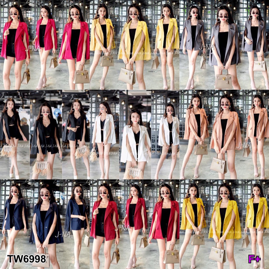 TwinsShopVip💗พร้อมส่ง TW6998สูทผ่าแขน